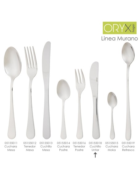 Cuchillo Pala Untar Matisse 18/10 Caja 12 unidades