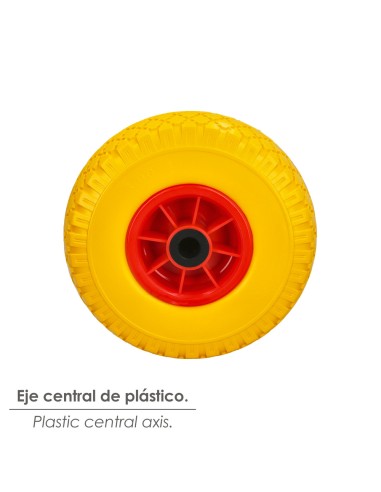 Rueda Carretilla Almacen / Sacos Maciza Llanta Plástico 20 mm.