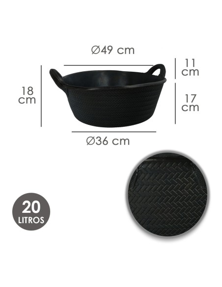 Espuerta Goma Wolfpack 20 l.