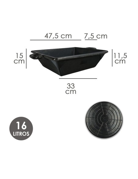 Gaveta Goma Albañil Numero 2 16 l.