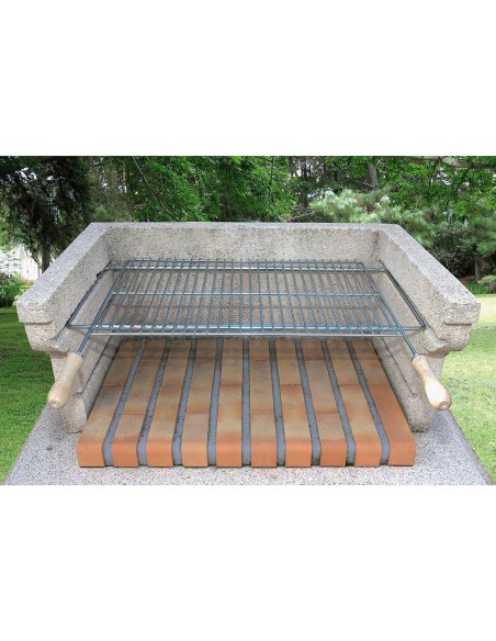 Parrilla Barbacoa Extensible 60/70x40cm Zincada