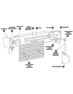 Recogedor Persiana Metal Sin Placa Frente Natural 2
