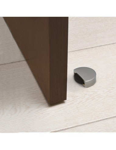 Tope Puerta Adhesivo Silencioso Cromo Mate