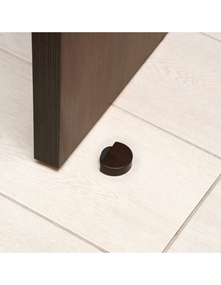 Tope Puerta Adhesivo Silencioso Marrón