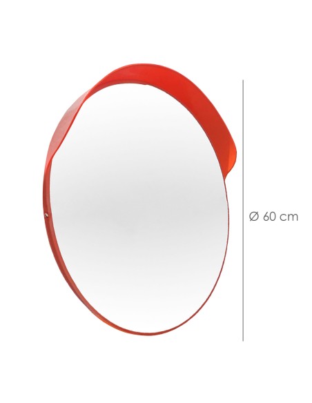 Espejo Convexo Interior / Exterior Con visera 60 cm.