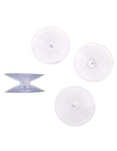 Ventosa Doble Transparente (Bister 4 Piezas)