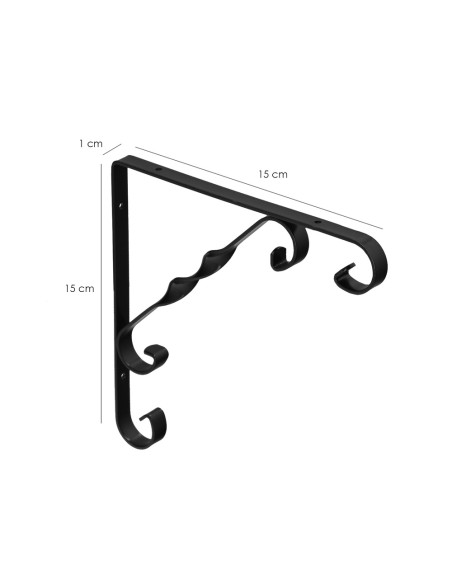 Palomilla Ornamental Reforzada Color Negro 150x150 cm. Palomilla Estante, Soporte Estanteria Escuadra Leja