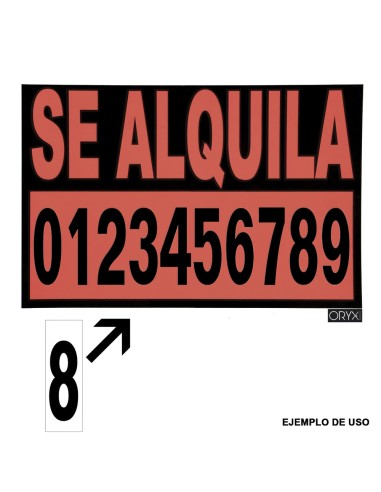 Numero Adhesivo 46x140 mm. Nº 0