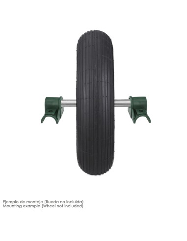 Cojinete Plastico Para Carretilla Obra Amarilla 1 Agujero (Juego de 2 piezas)