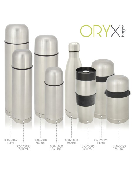 Termo Liquidos, Capacidad 500 ML. Libre BPA, Acero Inoxidable, Antigoteo