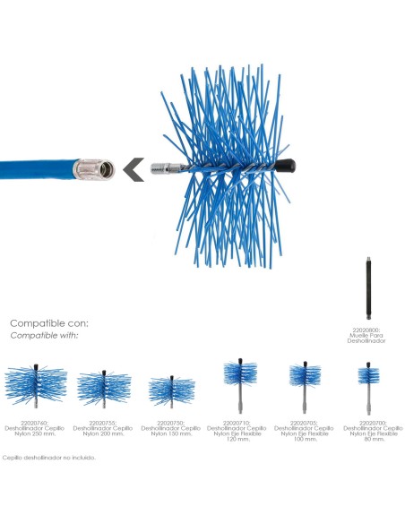Mastil Deshollinador 5 tramos de 140 cm. (7 metros x Ø 20 mm.)