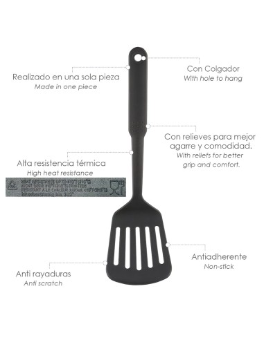 Espatula Rasera Cocina Nylon Basic 32,5 x 9 cm.