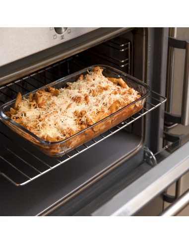 Fuente Cristal Rectangular Con Tapa 2 Litros 36 x 22 x 6.5 (Alt) cm.