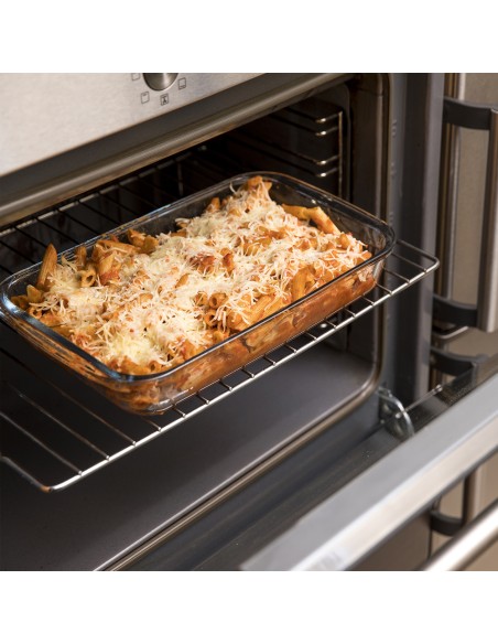 Fuente Cristal Rectangular Con Tapa 2 Litros 36 x 22 x 6.5 (Alt) cm.