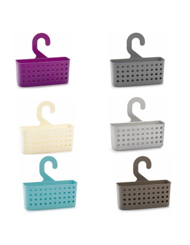Cesta Plastico Multiusos (Pinzas / Duchas) Con Colgador Colores Surtidos
