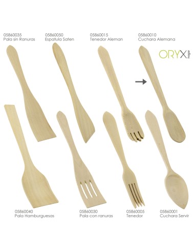 Cuchara Alemana Cocina Madera Oryx 30 cm.