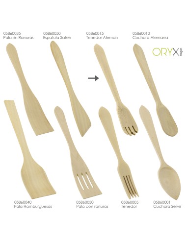 Tenedor Aleman Cocina Madera Oryx 30 cm.
