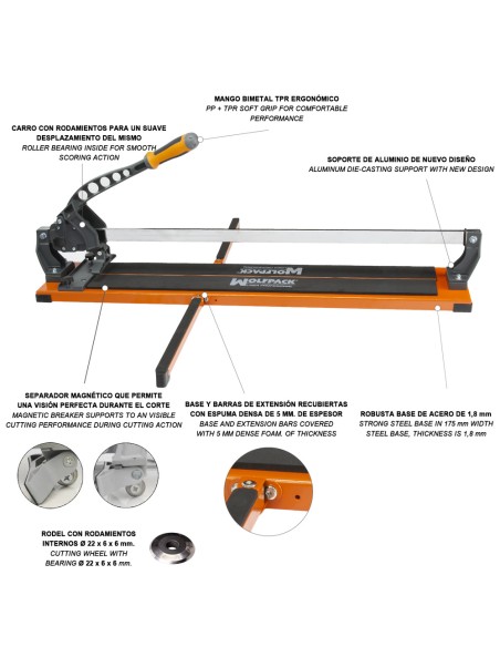Corta Azulejos Wolfpack Profesional 800 mm.
