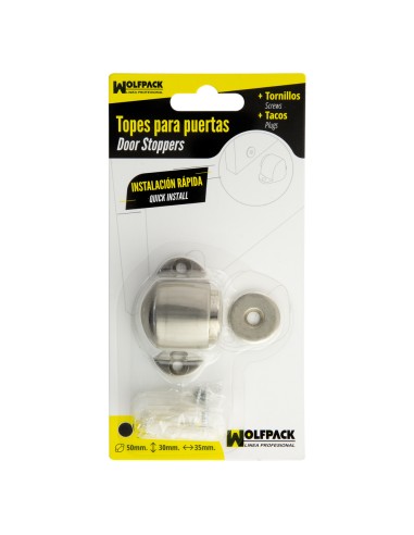 Tope Puerta Retenedor Magnetico Extrafuerte Acero Inoxidable.