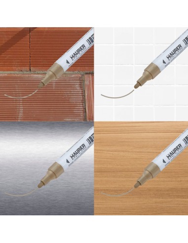 Rotulador Marcador Obra Profesional Pintura Permanente Oro