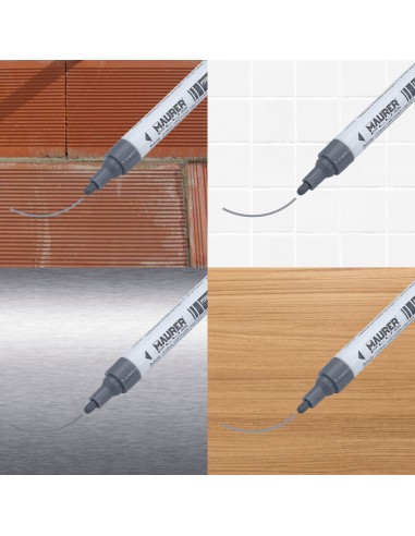 Rotulador Marcador Obra Profesional Pintura Permanente Plata