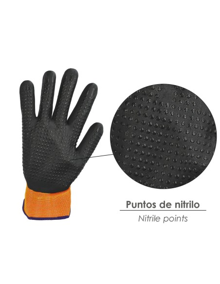 Guantes Nylon Con Palma En Foam y Puntos Nitrilo Touch 7"