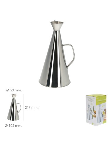 Aceitera Acero Inoxidable Antigoteo 500 ml.