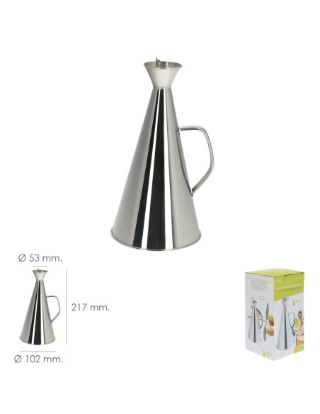 Aceitera Acero Inoxidable Antigoteo 500 ml.