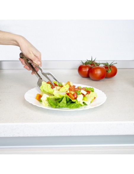 Pinzas Para Servir Acero Inoxidable 21 cm. Ideal para la cocina, servir ensaladas, servir carnes, pescados, etc.
