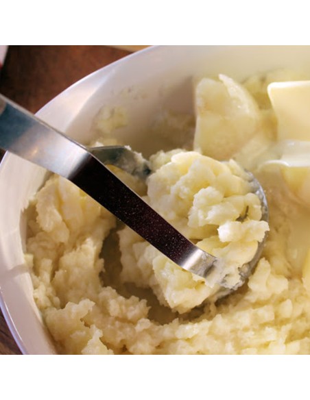 Prensapatatas Realizado en Acero Inoxidable Ø 82 mm. x 26 cm.