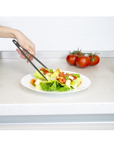 Pinzas De Cocina, Color Negro, Fabricadas en Nylon, 30cm.