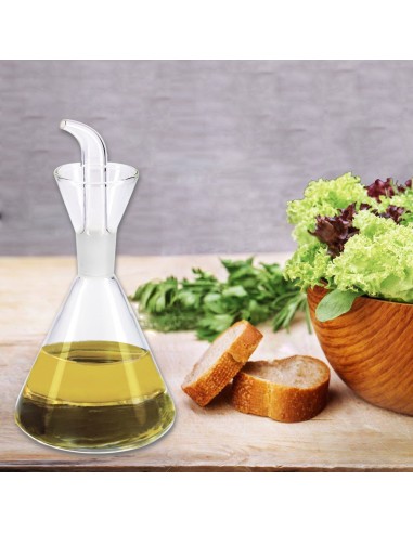 Aceitera De Cristal Con Sistema Antigoteo, Capacidad 250 ml.