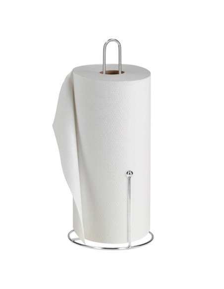 Portarrollos Papel Cocina Vertical, Cromado, 13x29 cm.