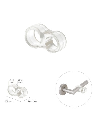 Tope Puerta Para Manivela Transparente (Blister 4 Unidades)