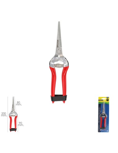 Tijeras Recolectoras 200 mm. 1 Mano P-1802, Hojas de Acero Inoxidable.