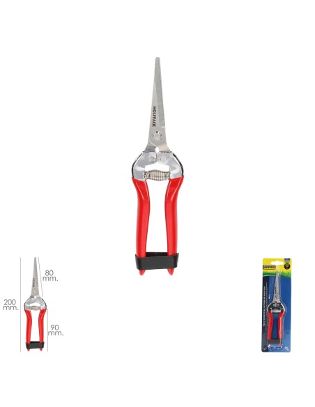 Tijeras Recolectoras 200 mm. 1 Mano P-1802, Hojas de Acero Inoxidable.