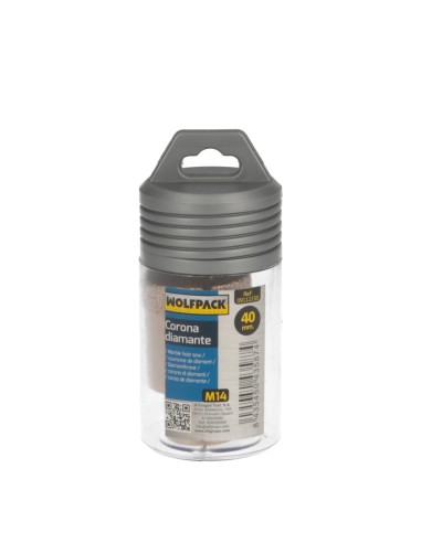 Corona Diamante Para Amoladora Ø 40 mm. Conexión Rosca M14. Corte Seco