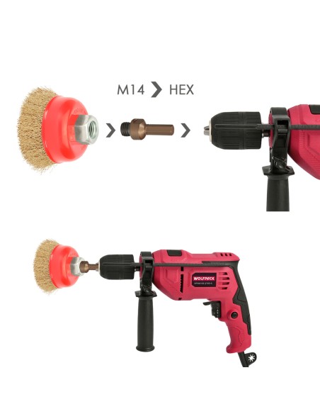 Adaptador M14 A Espiga Taladro, Adaptador Amoladora A Taladro