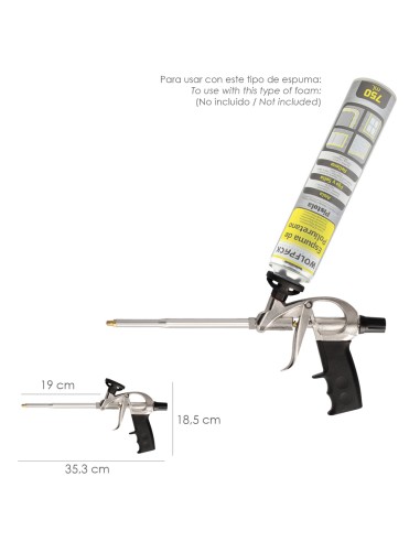Pistola Para Espuma Poliuretano Con Adaptador PTFE