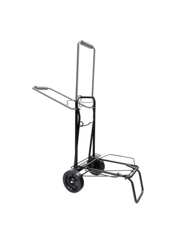 Carretilla Plegable Metalica De Carga - Porta Maletas Con Cuerda Elastica 93,5x33x44 cm. Carro De Transporte 50 Kg.