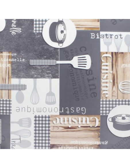 Mantel Hule Rectangular Cuisin Impermeable Antimanchas PVC 140 x 250 cm. Recortable Uso Interior y Exterior