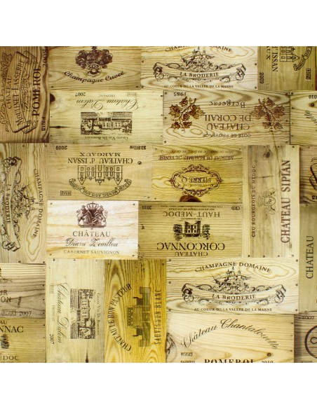 Mantel Hule Redondo Tablones Vino Impermeable Antimanchas PVC Ø 140 cm. Uso Interior y Exterior