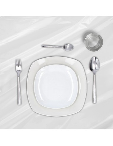 Mantel Hule Redondo Transparente Impermeable Antimanchas PVC Ø 140 cm. Uso Interior y Exterior