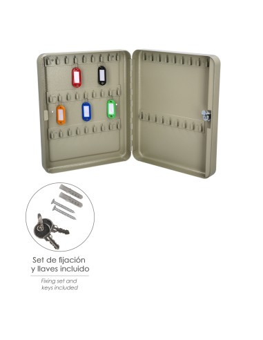 Armario De Seguridad Para Llaves Para 45 Llaves, Etiqueteros Incluidos. Armario Seguridad Llaves, Armario Llavero, 6x24x30 cm.