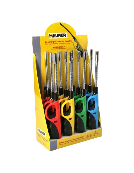 Encendedor / Mechero Gas Antiviento Llama Tipo Soplete 285 mm.