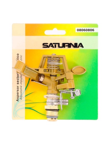 Aspersor Riego Regulable Metalico Sectorial Toma 1/2" Fabricado En Zinc, Riego De Jardines / Cesped