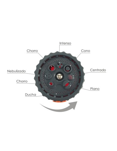 Manguera Extensible Espiral Autoenroscable Para Riego Jardin 15 MetrosCon Pistola y Conectores
