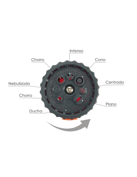 Manguera Extensible Espiral Autoenroscable Para Riego Jardin 15 MetrosCon Pistola y Conectores