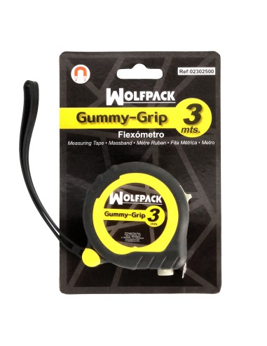 Flexometro Gummy Grip Con Doble Freno Longitud 3 Metros Ancho 16 mm. Magnetico.Metro Medición, Metro Magnetico, Hogar, Bricolaje
