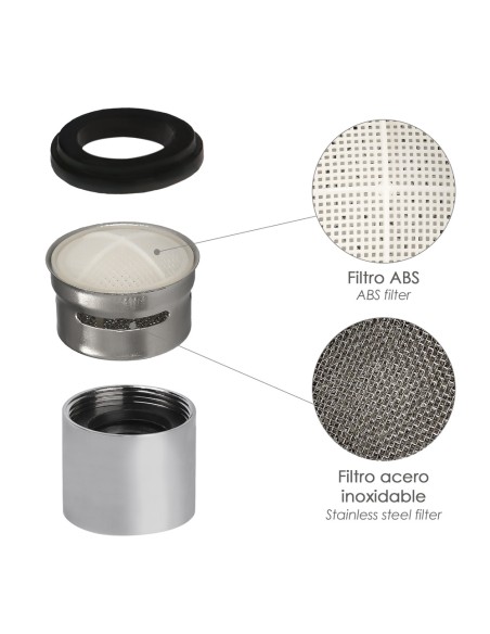 Atomizador Grifos / Monomando F22 (2 piezas) Filtro Aireador Grifo, Economizador de Agua, Difusor Grifo, Aireador Economizador
